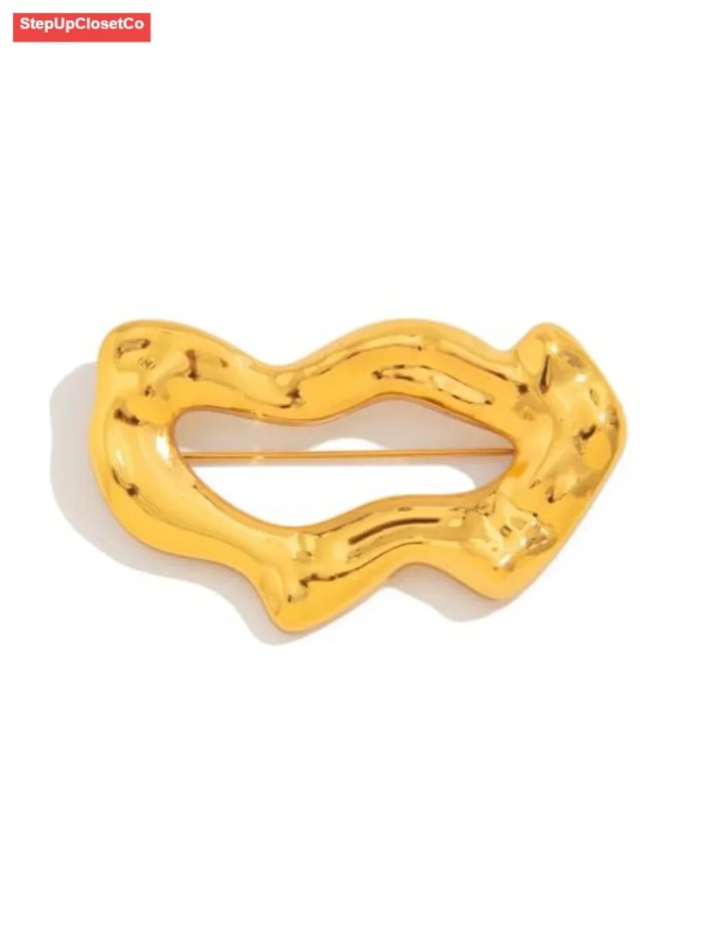 Vintage Irregular Hollow Brooch Pin Geometric Gift